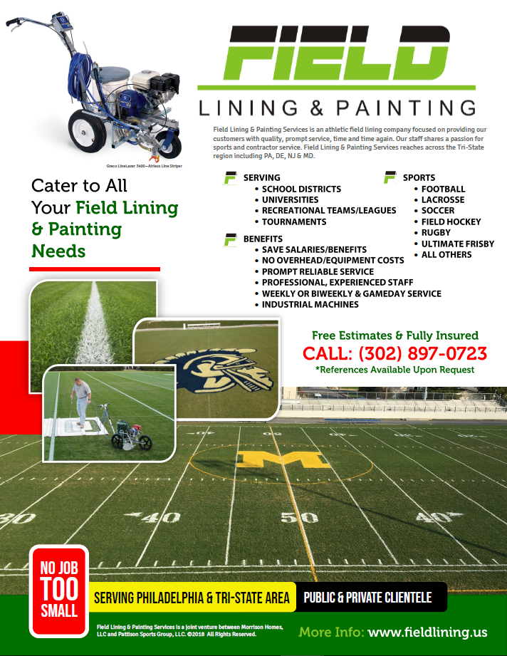 Field Lining and Painting Services | 381 Brinton Lake Rd STE 2, Thornton, PA 19373 | Phone: (610) 246-5319