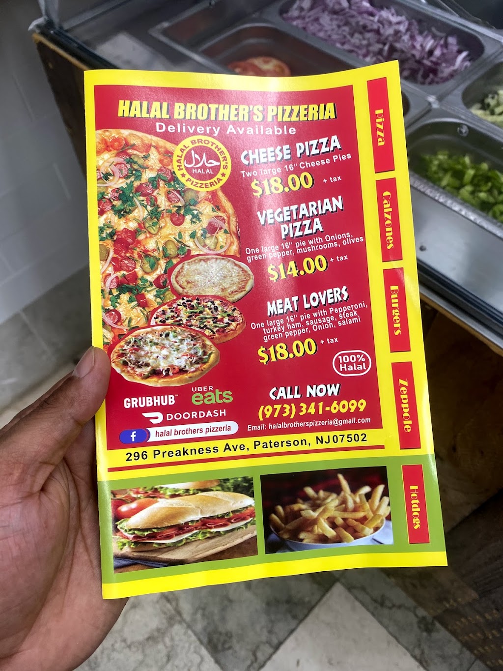 HALAL BROTHERS PIZZERIA | 296 Preakness Ave, Paterson, NJ 07502 | Phone: (973) 834-5306