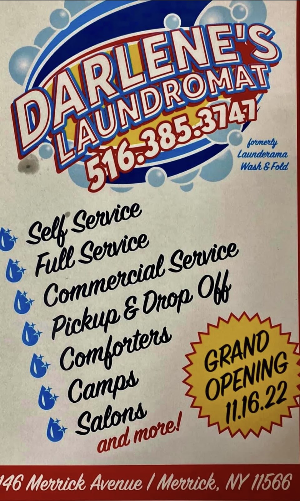 Darlenes Laundromat | 1146 Merrick Ave, Merrick, NY 11566 | Phone: (516) 385-3747
