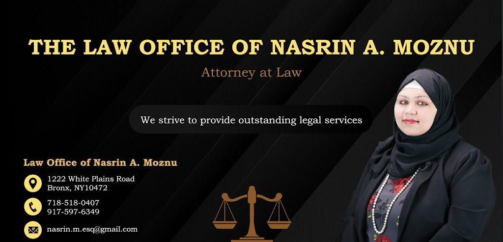 Law Office of Nasrin A. Moznu | 1222 White Plains Rd, The Bronx, NY 10472 | Phone: (347) 493-9906