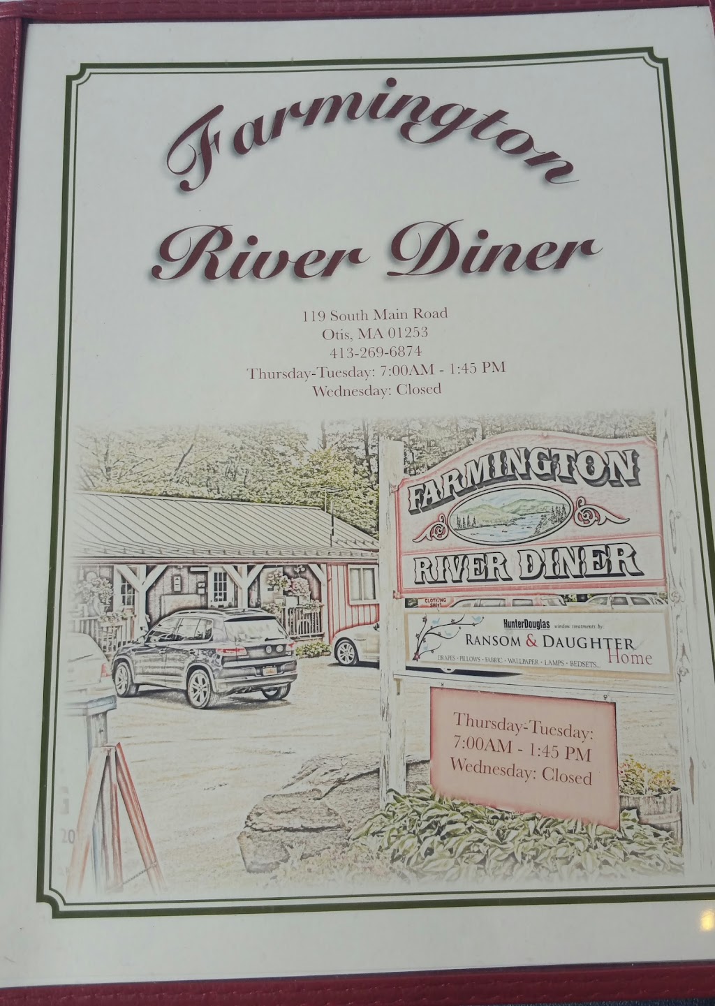 Farmington River Diner | 119 S Main Rd, Otis, MA 01253 | Phone: (413) 269-6874