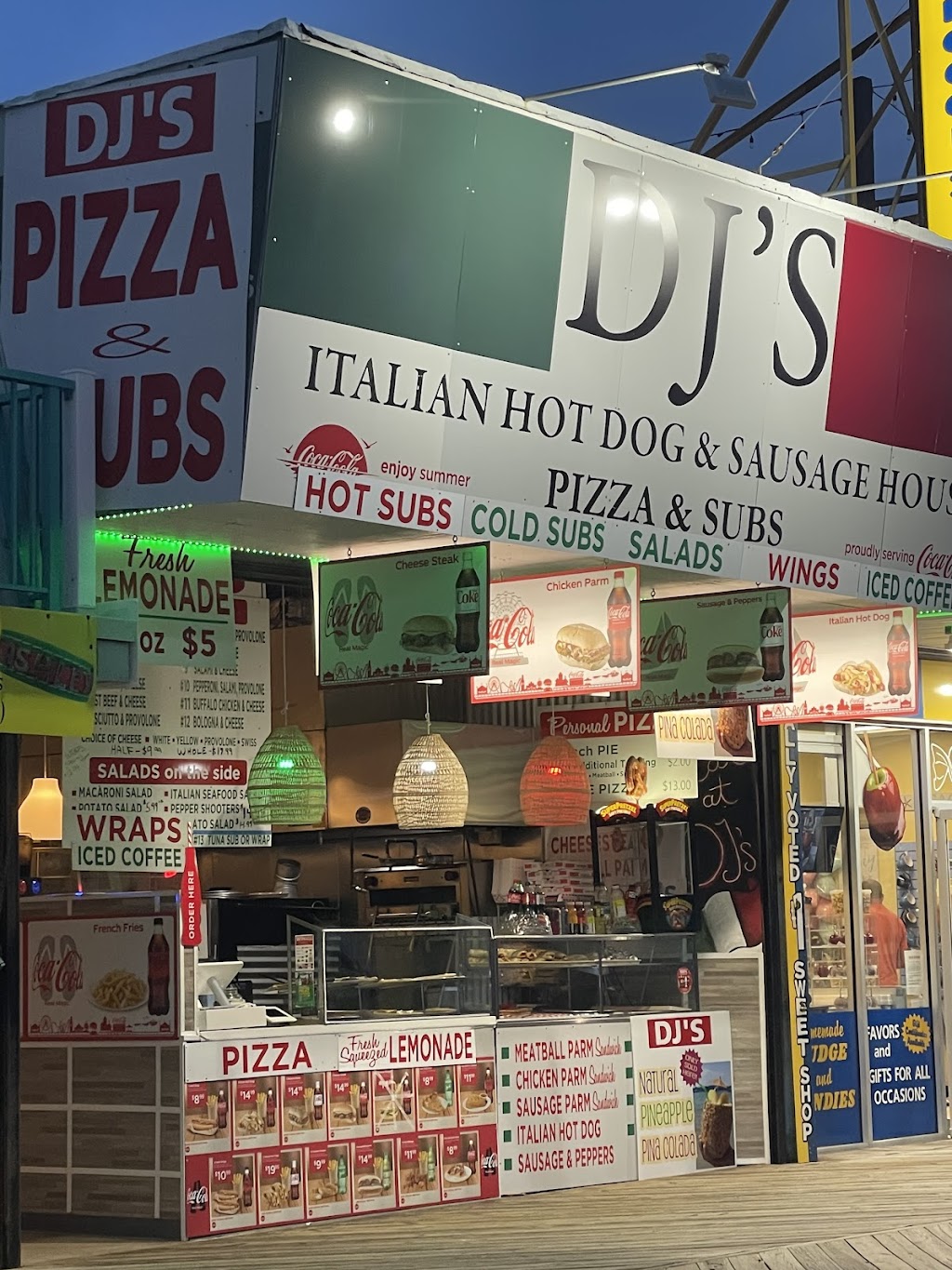 DJs Italian hotdogs and sausage house pizzaria | 1205 Ocean Terrace, Seaside Heights, NJ 08751 | Phone: (908) 346-0869