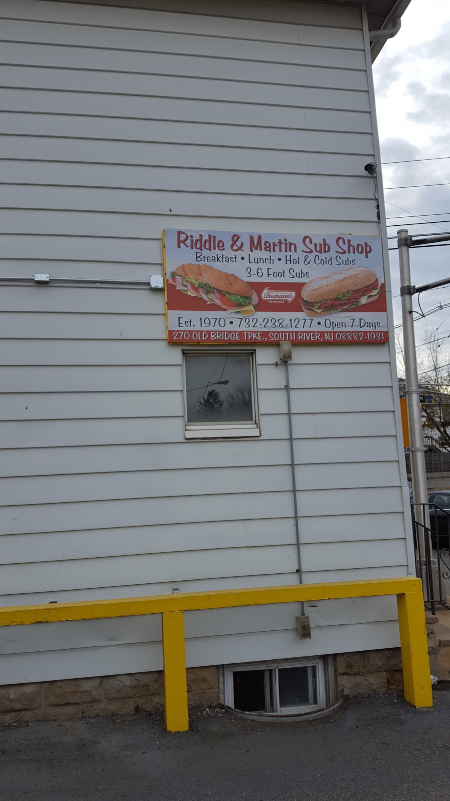 Riddle & Martin Sub Shops | 270 Old Bridge Turnpike, South River, NJ 08882 | Phone: (732) 238-1277