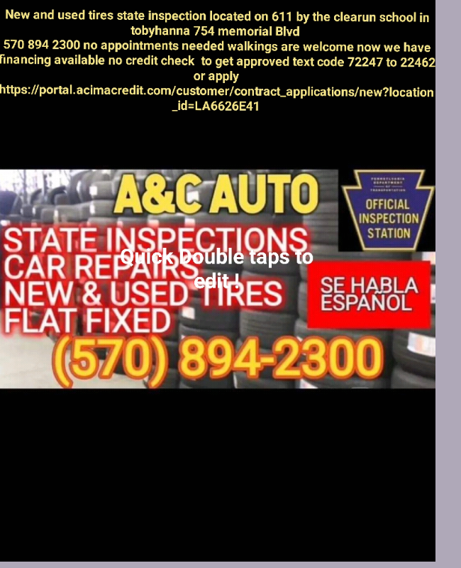 A&C used Tires | 754 Memorial Blvd, Tobyhanna, PA 18466 | Phone: (570) 894-2300