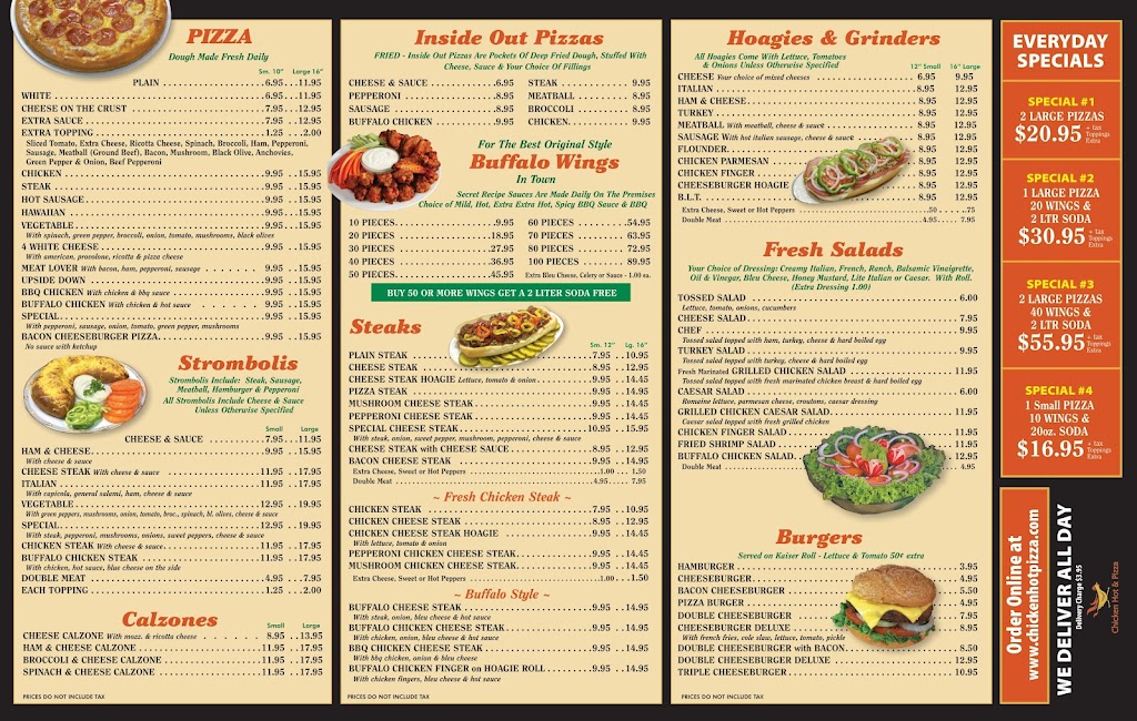 Chicken Hot & Pizza | 28 E 10th St, Marcus Hook, PA 19061 | Phone: (610) 497-0100