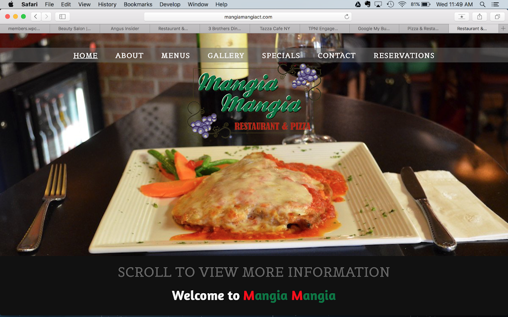 Mangia Mangia Pizza & Restaurant | 371 Candlewood Lake Rd, Brookfield, CT 06804 | Phone: (203) 775-2191