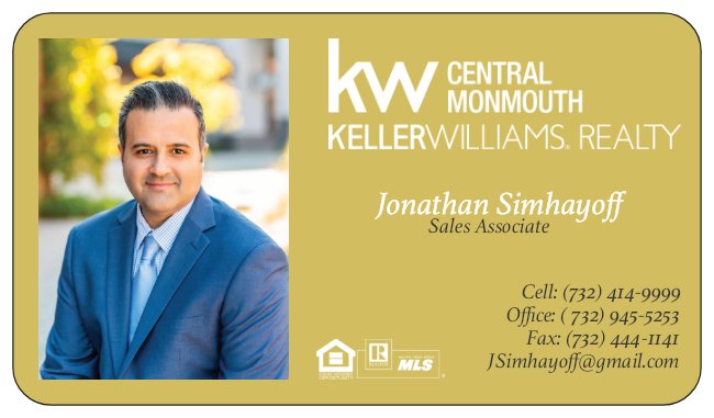 Jonathan Simhayoff | 952 Holmdel Rd, Holmdel, NJ 07733 | Phone: (732) 414-9999