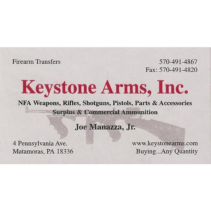 Keystone Arms Inc. | 4 Pennsylvania Ave, Matamoras, PA 18336 | Phone: (570) 491-4867