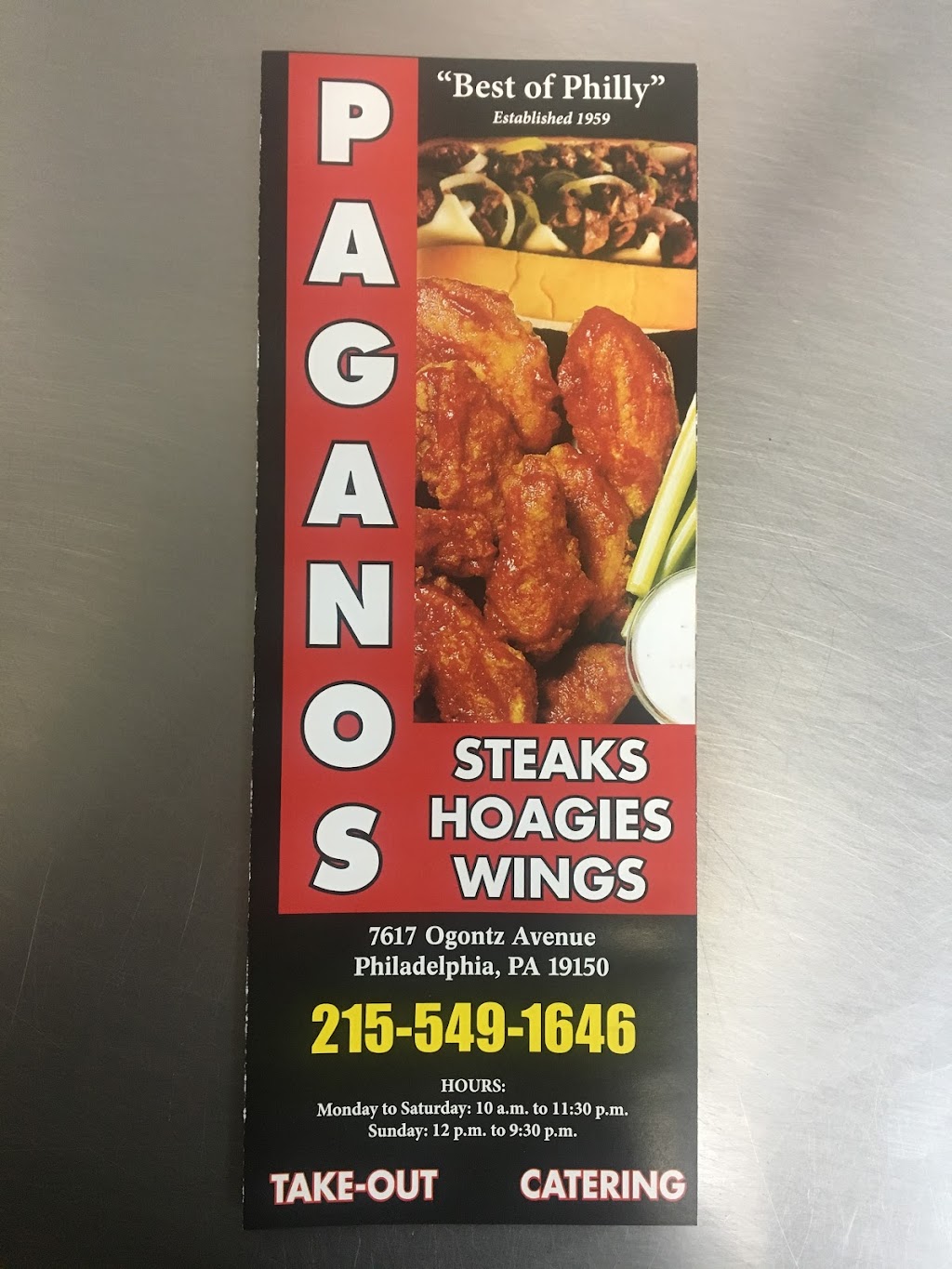 Paganos Steaks & Hoagies | 7617 Ogontz Ave, Philadelphia, PA 19150 | Phone: (215) 549-1646