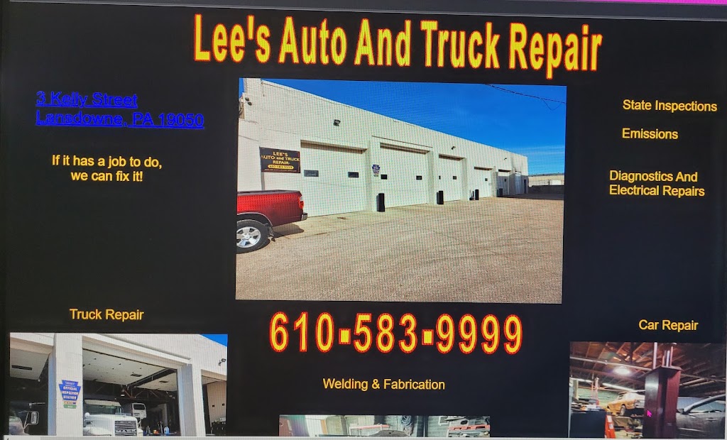 Lees Auto and Truck Repair | 3 Kelly St, Lansdowne, PA 19050 | Phone: (610) 583-9999