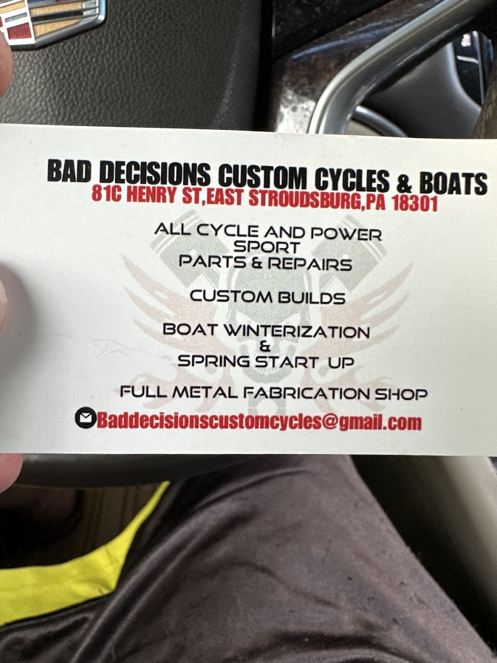 Bad Decisions Custom Cycles & Boats | 81c Henry St, East Stroudsburg, PA 18301 | Phone: (570) 213-7442