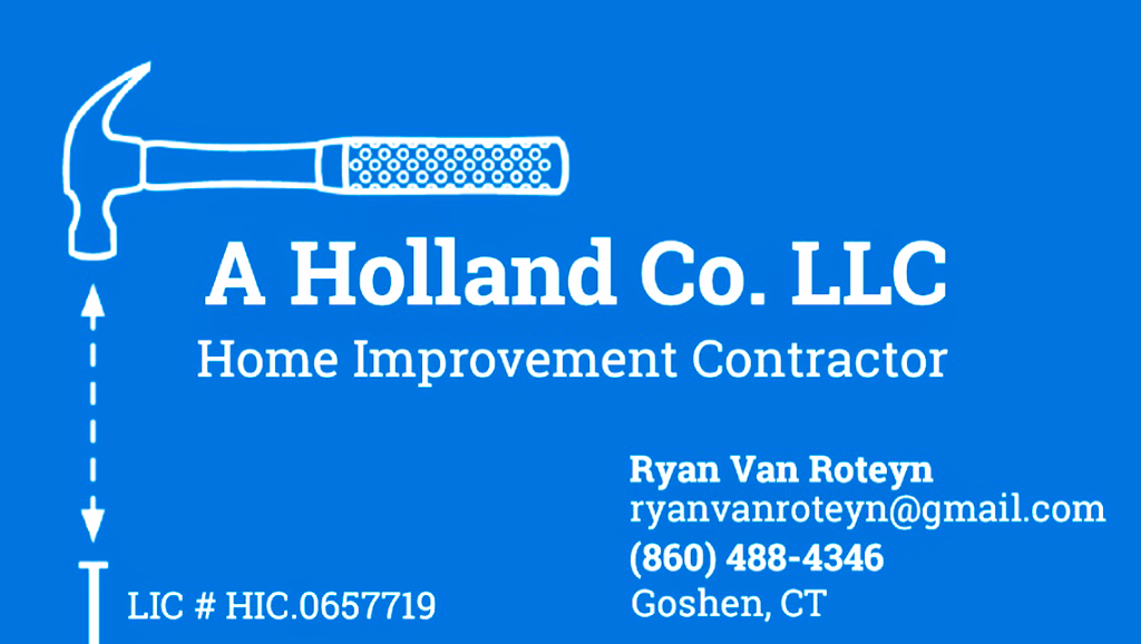 A Holland Co. LLC | 12 Shelbourne Ct, Goshen, CT 06756 | Phone: (860) 488-4346