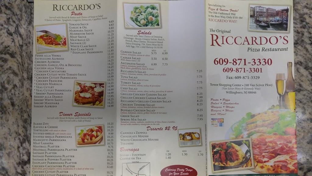 Riccardos Pizza & Restaurant | 240 Van Sciver Pkwy, Willingboro, NJ 08046 | Phone: (609) 871-3330