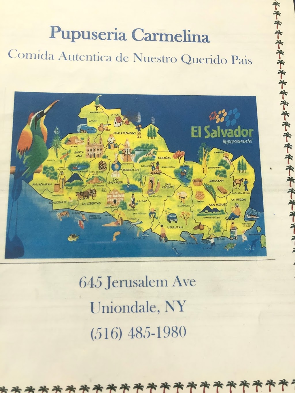 Pupuseria Carmelina | 645 Jerusalem Ave, Uniondale, NY 11553 | Phone: (516) 485-1980