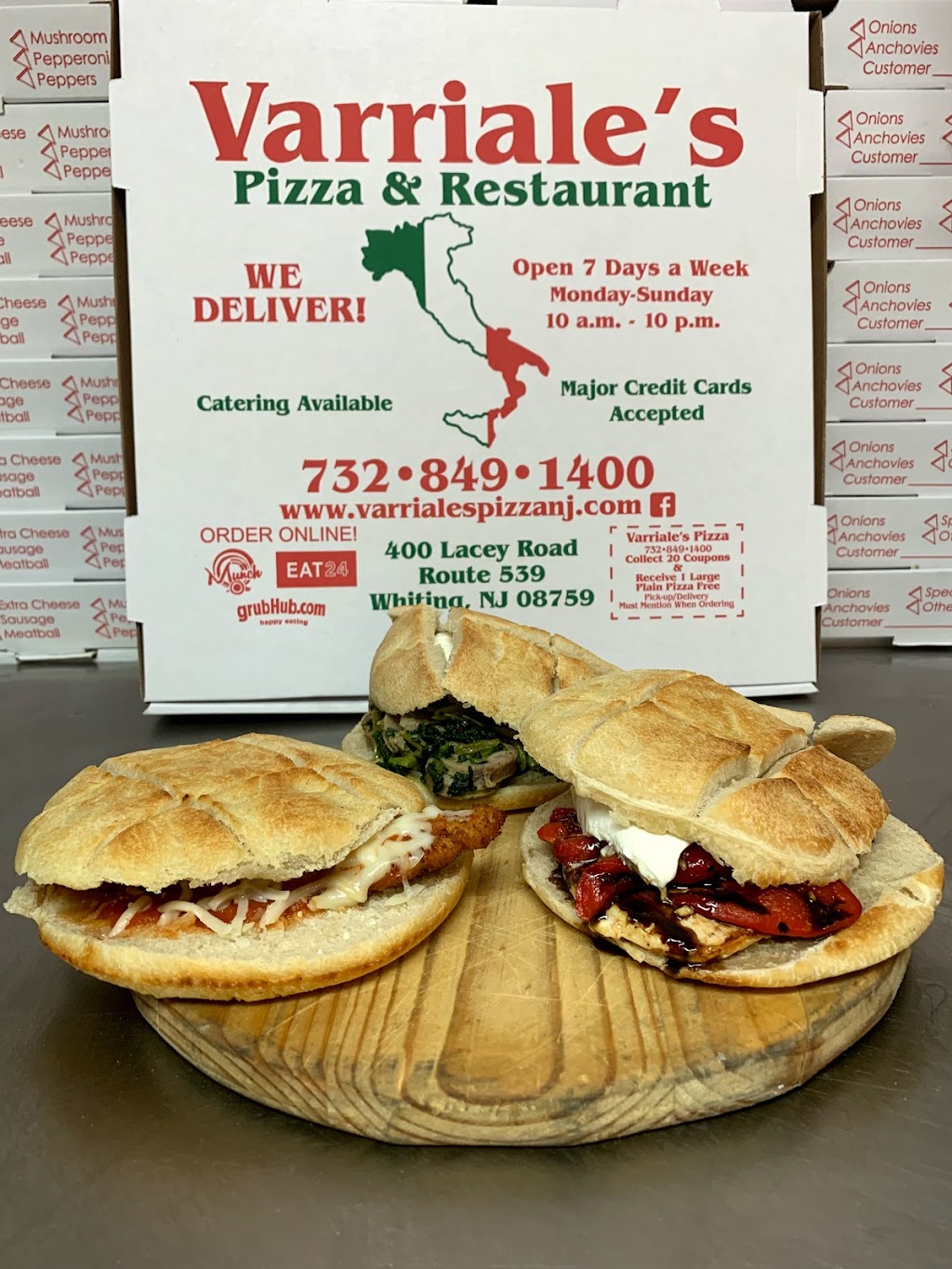 Varriales Pizza | 400 Lacey Rd #6, Manchester Township, NJ 08759 | Phone: (732) 849-1400