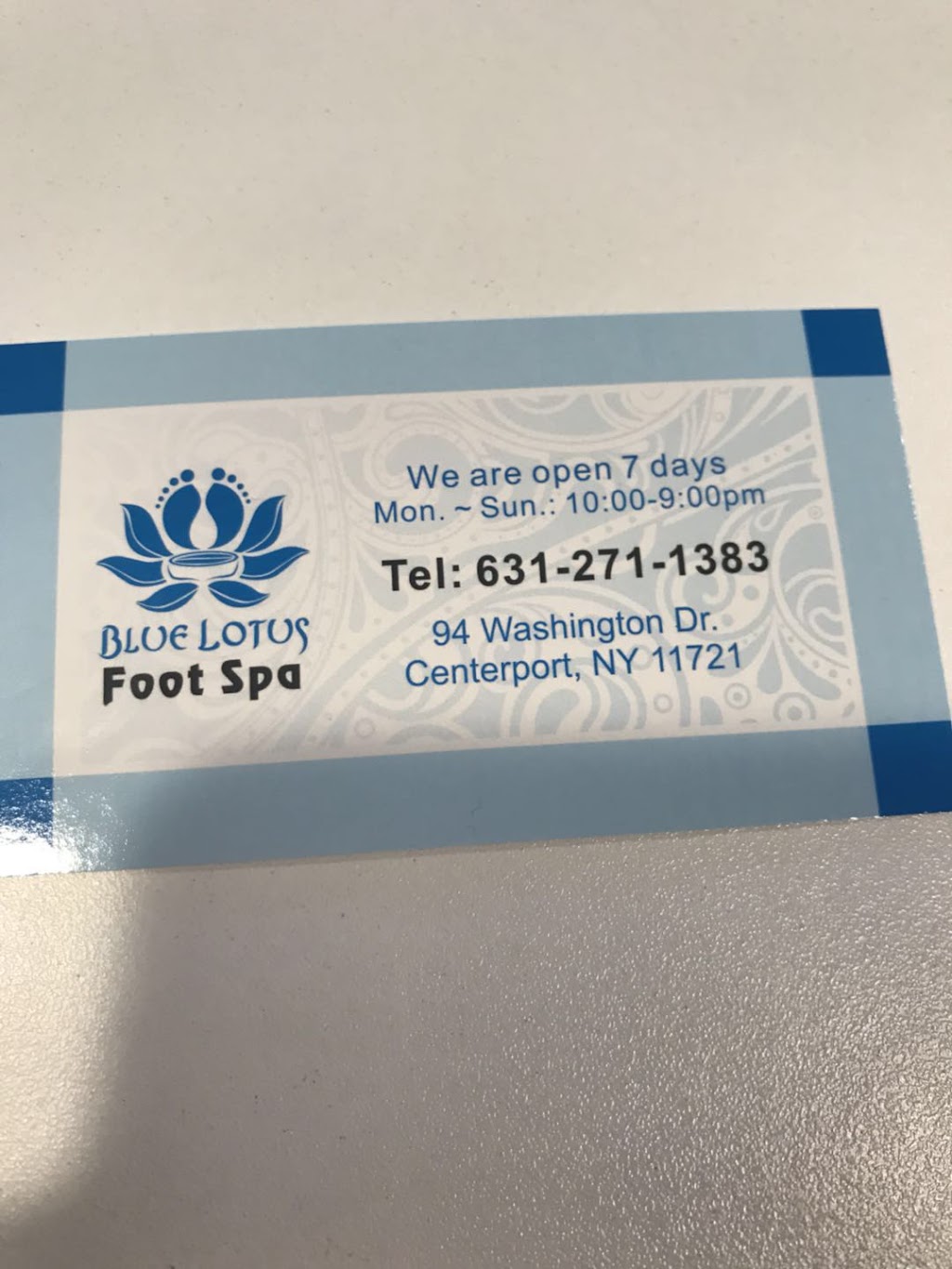 Blue Lotus Foot Spa | 94 Washington Dr, Centerport, NY 11721 | Phone: (631) 271-1383