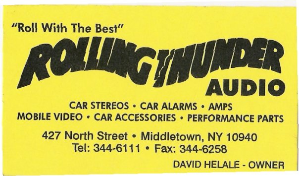 Rolling Thunder Audio | 427 North St, Middletown, NY 10940 | Phone: (845) 344-6111