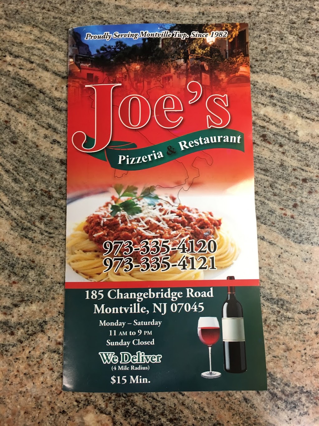 Joes Pizza | 185 Changebridge Rd, Montville, NJ 07045 | Phone: (973) 335-4120