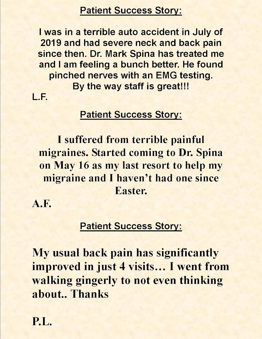 Spina Chiropractic Office: Dr. Mark Spina, DC | 21 Mill St, Liberty, NY 12754 | Phone: (845) 292-8810