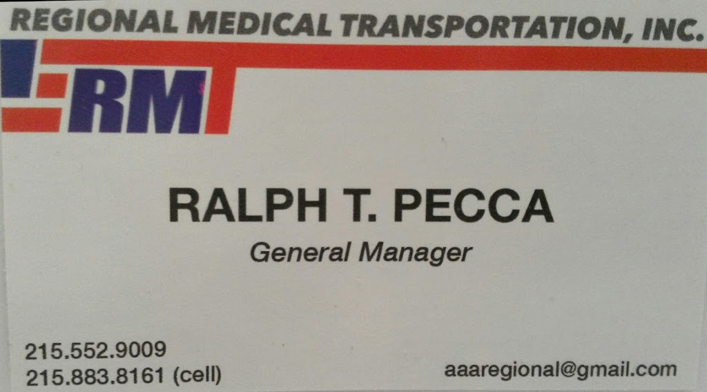 RMT Regional Medical Transportation, INC. | 4055 Richmond St, Philadelphia, PA 19137 | Phone: (267) 686-6525