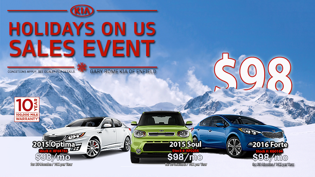 Kia Accessory Store | 809 Enfield St, Enfield, CT 06082 | Phone: (800) 509-2652