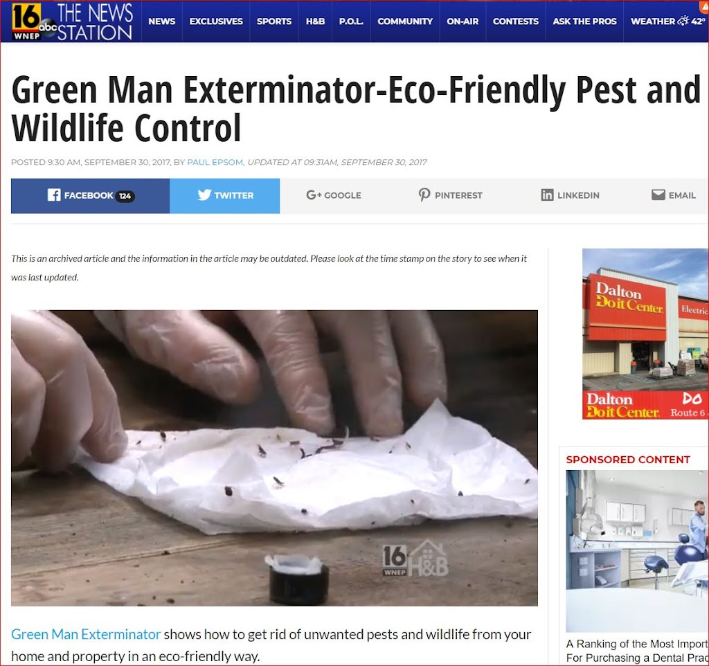 Green Man Exterminator | 506 Main St, Tobyhanna, PA 18466 | Phone: (570) 851-4863