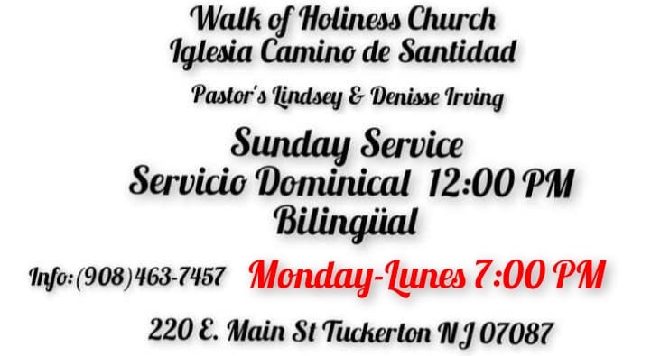Walk Of Holiness | 220 E Main St, Tuckerton, NJ 08087 | Phone: (908) 463-7457