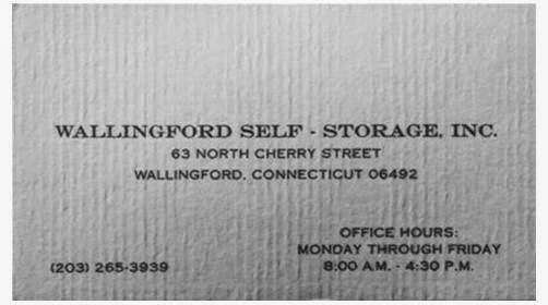 Wallingford Self-Storage Inc | 63 N Cherry St, Wallingford, CT 06492 | Phone: (203) 265-3939