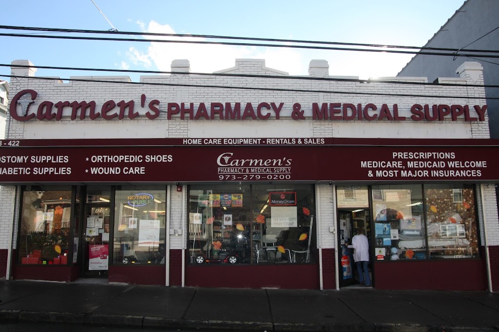 Carmens Pharmacy & Medical Supply | 418 River St, Paterson, NJ 07524 | Phone: (973) 279-0200