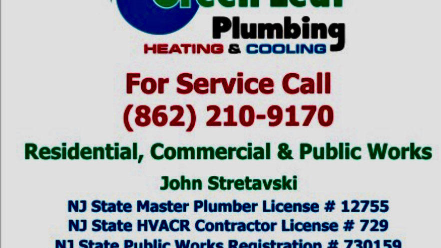 Green Leaf Plumbing, Heating & Cooling, LLC | 61 Coney Rd, Little Falls, NJ 07424 | Phone: (862) 210-9170