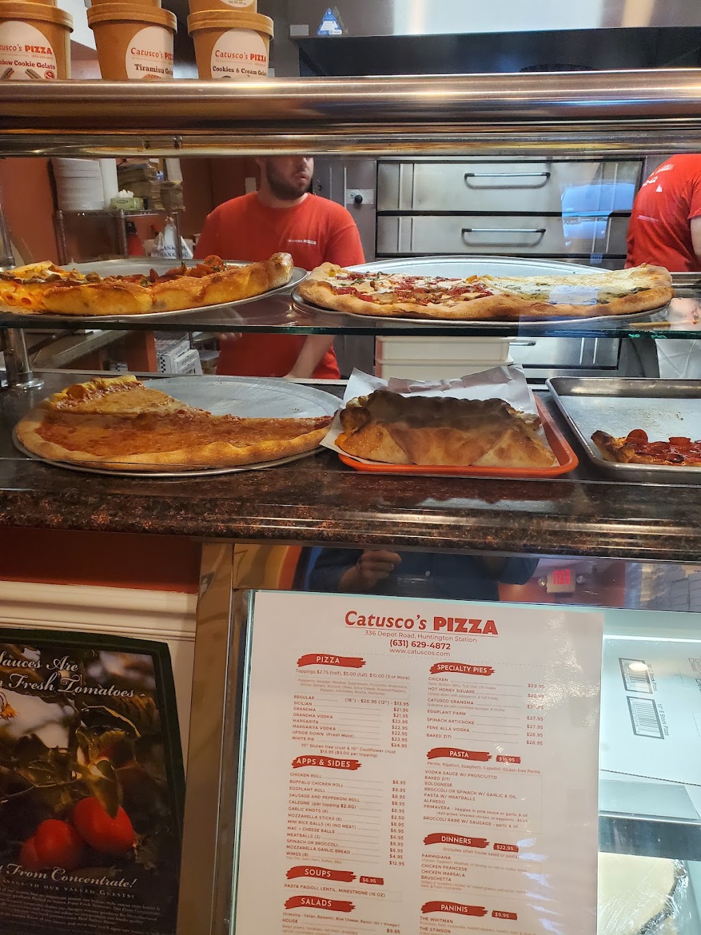 Catuscos Pizza | 336 Depot Rd, Huntington Station, NY 11746 | Phone: (631) 629-4872