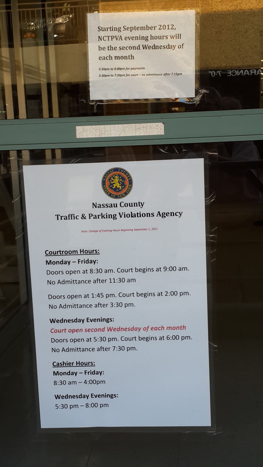 Nassau County Traffic and Parking Violations Agency | 801 Axinn Ave, Garden City, NY 11530 | Phone: (516) 572-2700