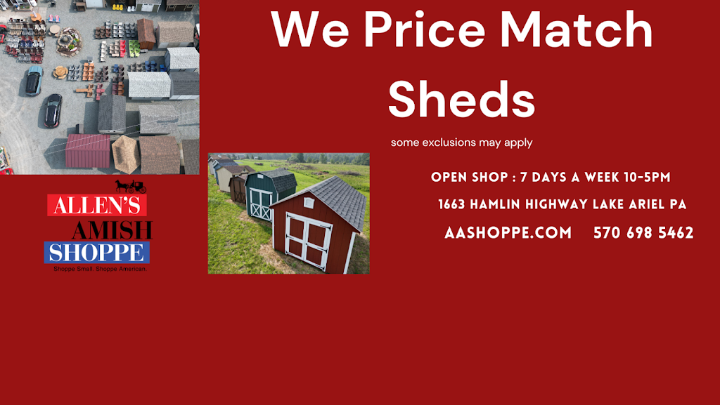 Allens Amish Shoppe | 1663 Hamlin Hwy, Lake Ariel, PA 18436 | Phone: (570) 698-5462