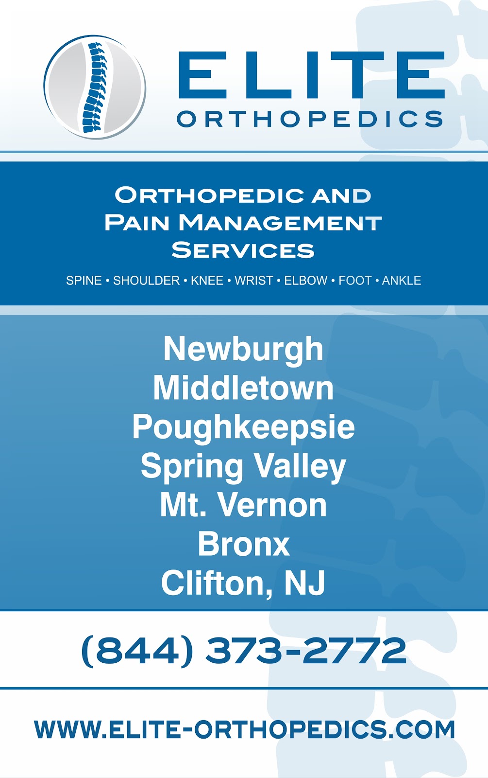 Elite Orthopedic & Rehabilitation | 1135 Clifton Ave Suite 208, Clifton, NJ 07013 | Phone: (844) 373-2772
