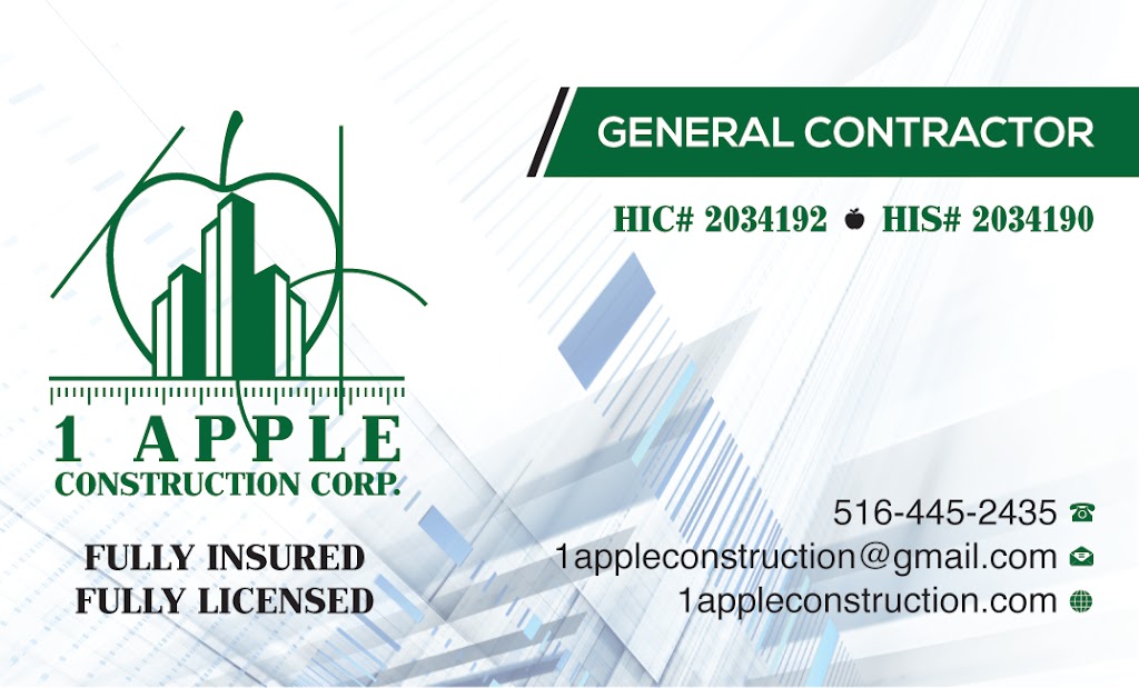 1 Apple Construction Corp. | 54 Brook Rd, Valley Stream, NY 11581 | Phone: (516) 445-2435