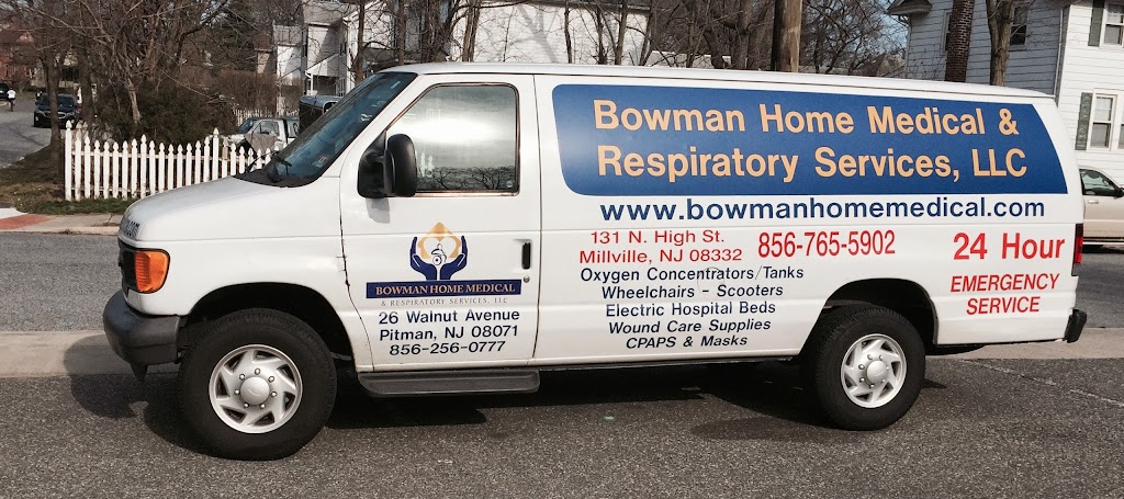 Bowman Home Medical and Respiratory Services LLC. | 26 Walnut Ave, Pitman, NJ 08071 | Phone: (856) 256-0777