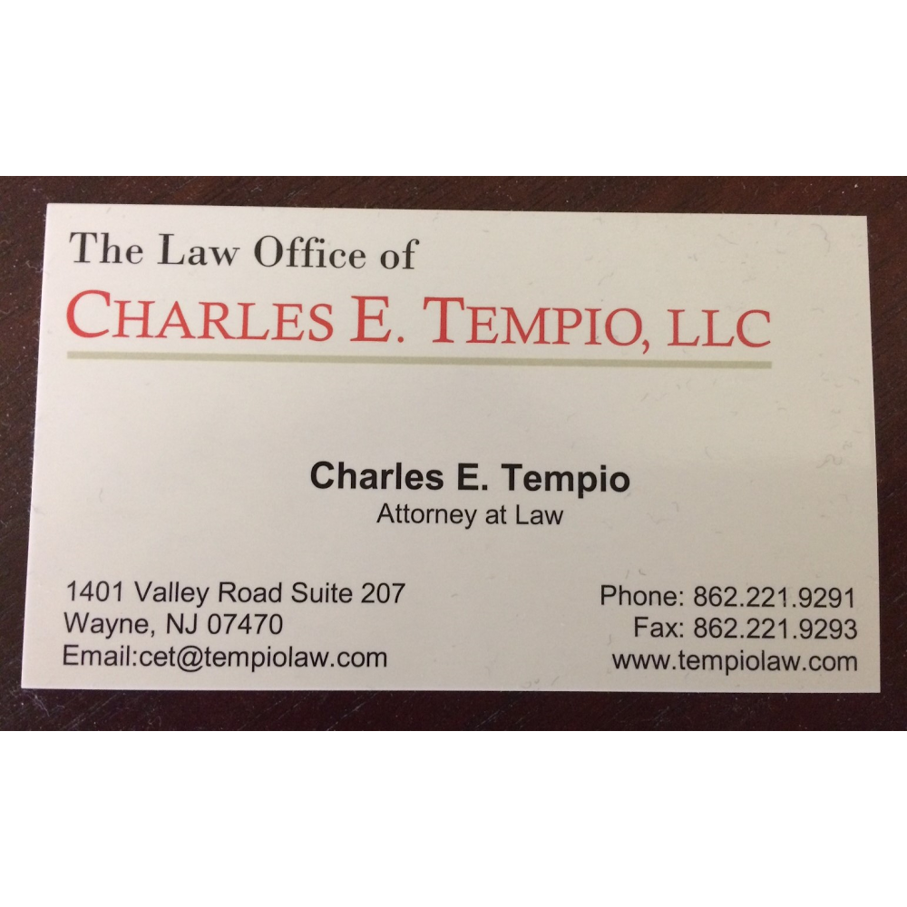 Law Office of Charles E. Tempio, LLC | 1401 Valley Rd #207, Wayne, NJ 07470 | Phone: (862) 221-9291
