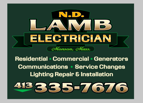 ND Lamb Electrician | 118 Town Farm Rd, Monson, MA 01057 | Phone: (413) 335-7676
